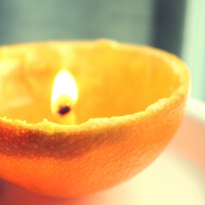 Свічка з апельсина
