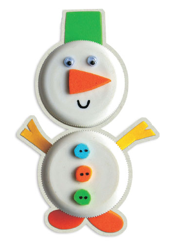 Новорічна іграшка - Сніговик з кришок