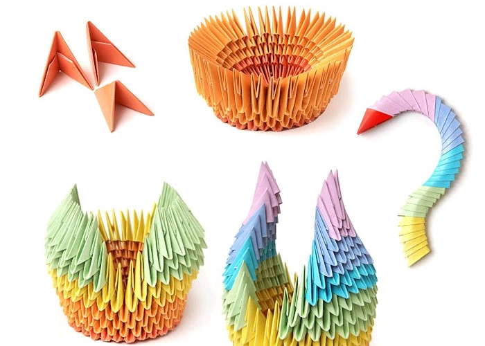 Lijep labud u origami tehnici